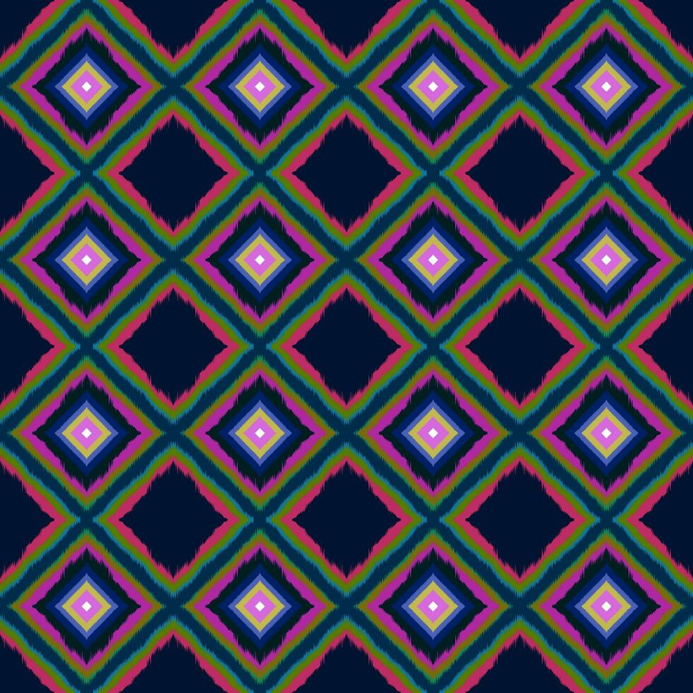 Seamless geometric folklore ornament, Tribal ethnic texture. Seamless striped pattern in Aztec style, Figure tribal embroidery, Scandinavian, Ikat pattern photo