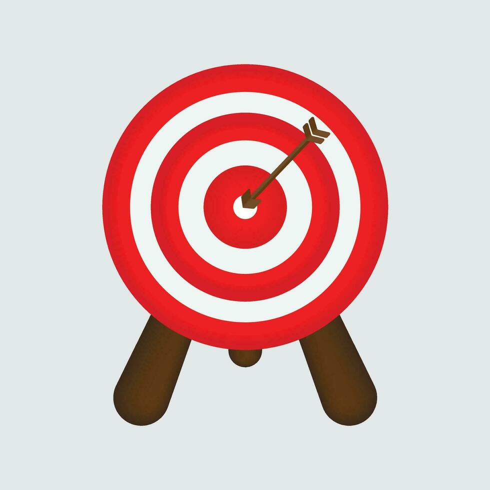 Dart Hitting a Target vector