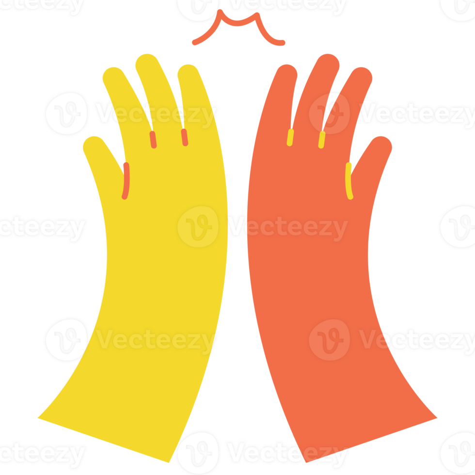 High Five Hand Gesture Color 2D Illustrations png