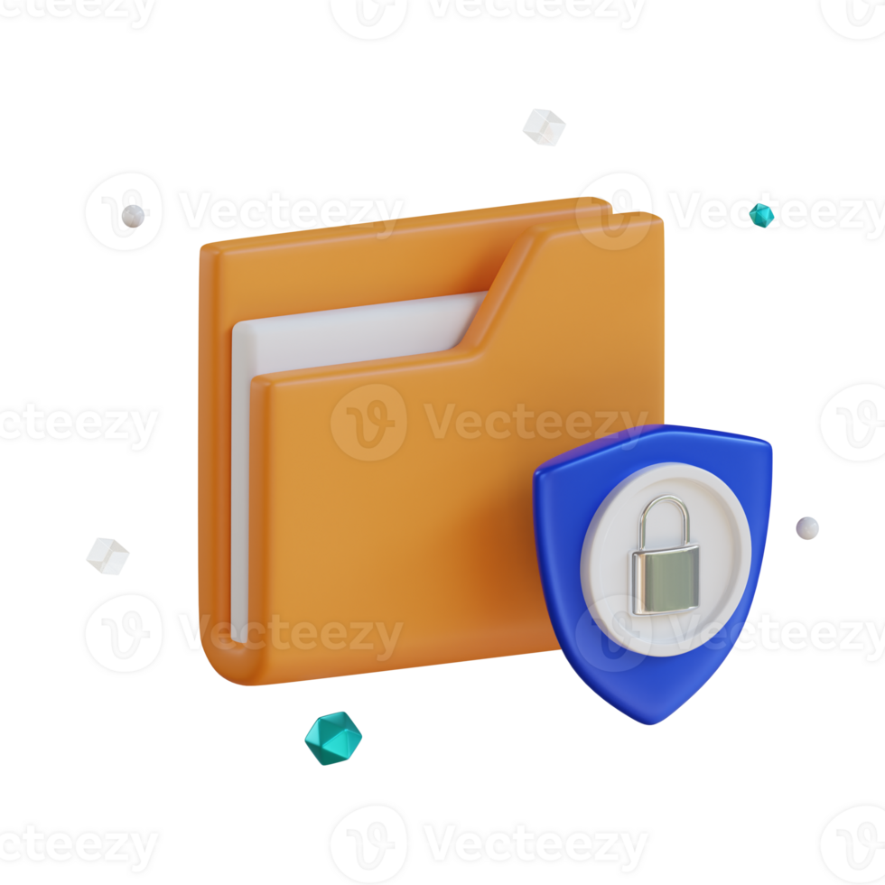 Files Cyber Security 3D Illustrations png