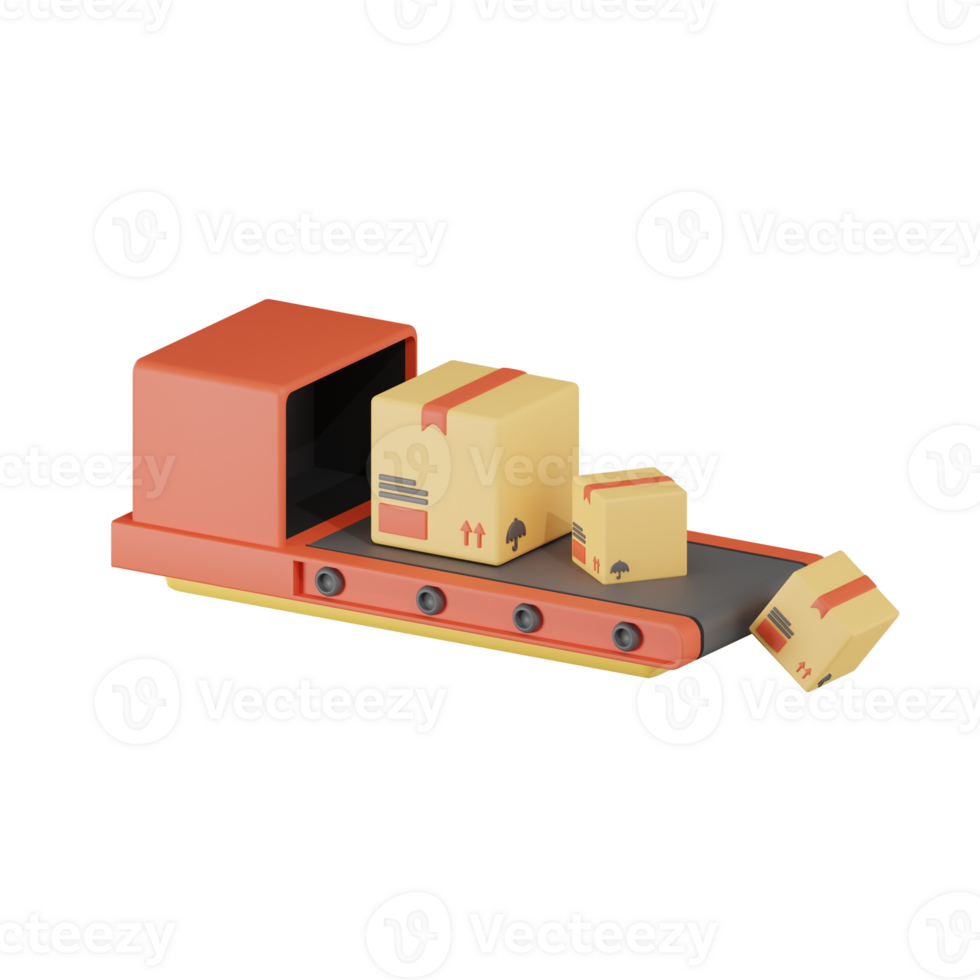 Package Sortir Delivey Package 3D Illustrations png
