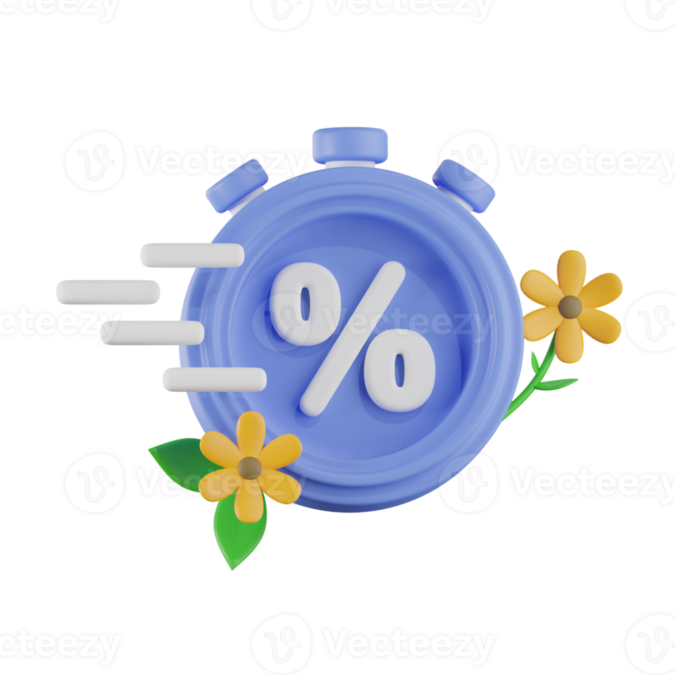 descuento fecha límite primavera rebaja 3d ilustraciones png