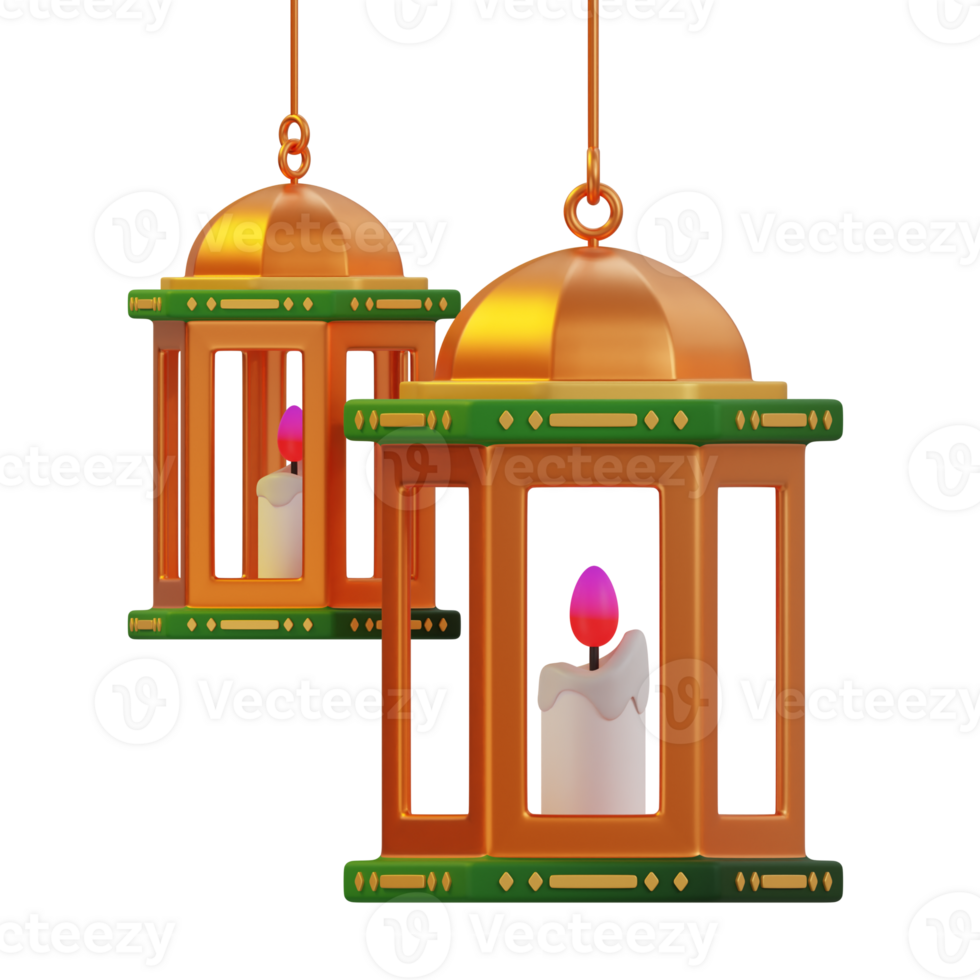 Islamic Lantern Ramadhan 3D Illustrations png