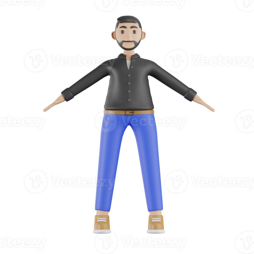 Man Basic Character 3D Illustrations png