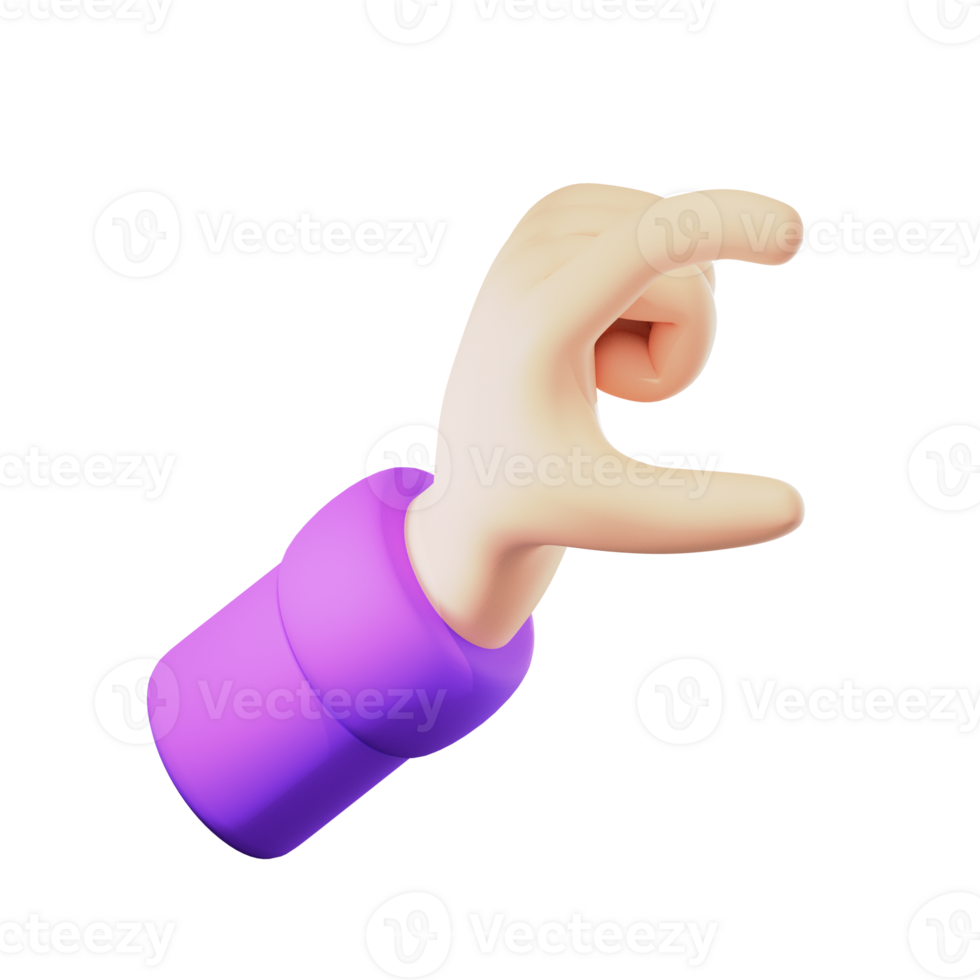 Measure Hand Gestures 3D Illustrations png