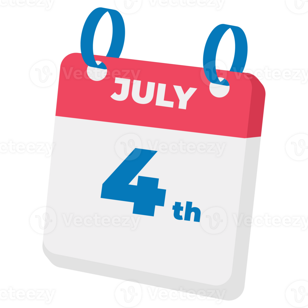 Calendar Memorial Day Color 2D Illustrations png