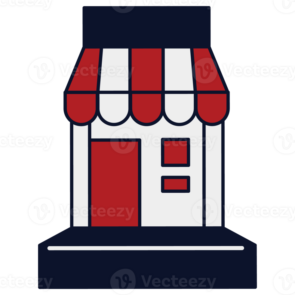 Stall Marketing Sales Color 2D Illustrations png