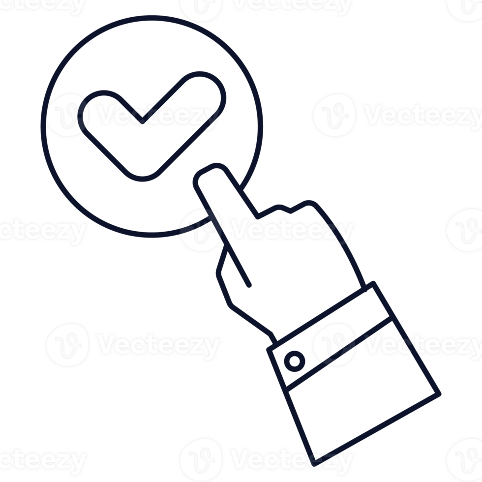 Click Marketing Sales Outline 2D Illustrations png
