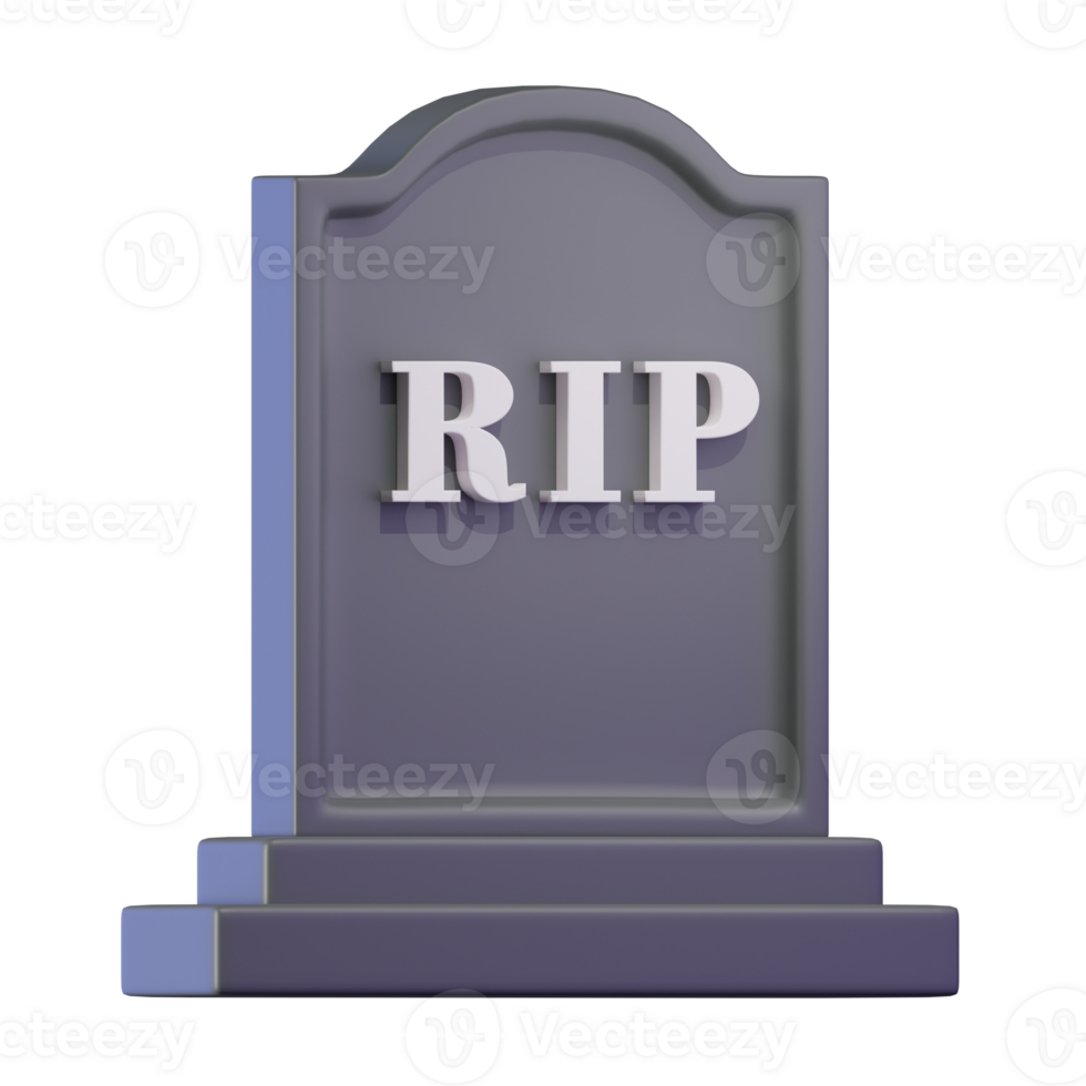 Tombstone Halloween 3D Illustration png