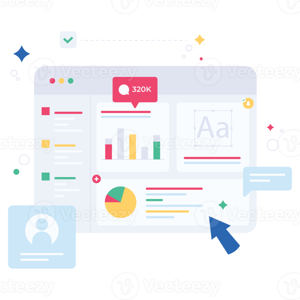 User Interface Digital Tool Box Color 2D Illustration png