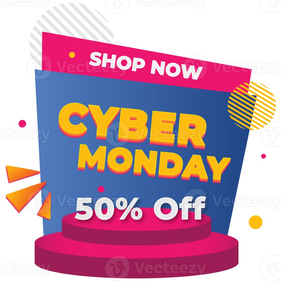Cyber Monday Sale Color 2D Illustration 27118625 PNG