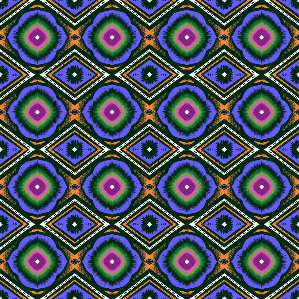 Seamless geometric folklore ornament, Tribal ethnic texture. Seamless striped pattern in Aztec style, Figure tribal embroidery, Scandinavian, Ikat pattern photo