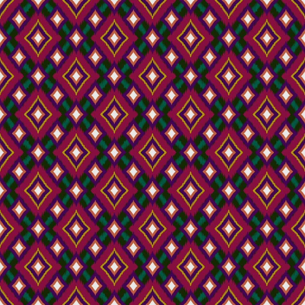 Ikat geometric folklore ornament, Tribal ethnic texture. Seamless striped pattern in Aztec style, Figure tribal embroidery, Scandinavian, Ikat pattern photo