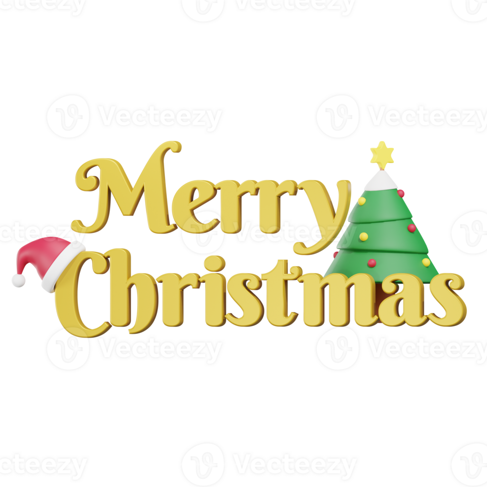 Merry Christmas  3D Illustration png