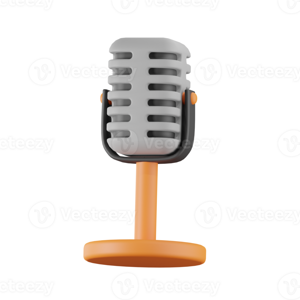 Mic Music Studio 3D Illustrations png