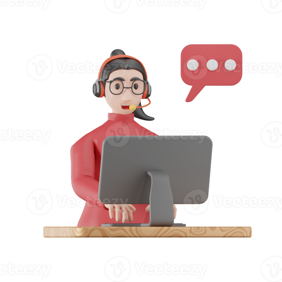 Customer Service Delivey Package 3D Illustrations png