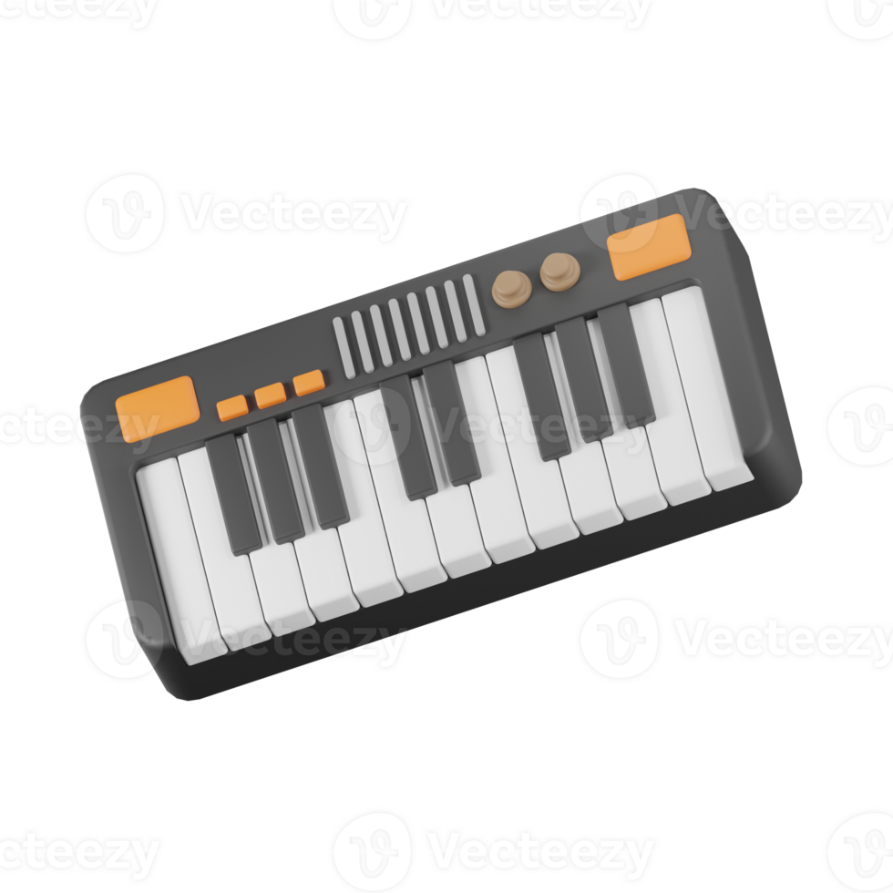 Piano Keyboard Music Studio 3D Illustrations png