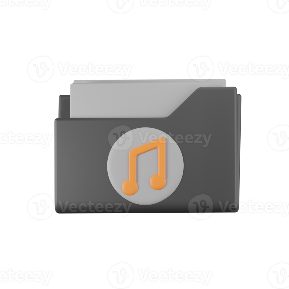 Music Folder Music Studio 3D Illustrations png