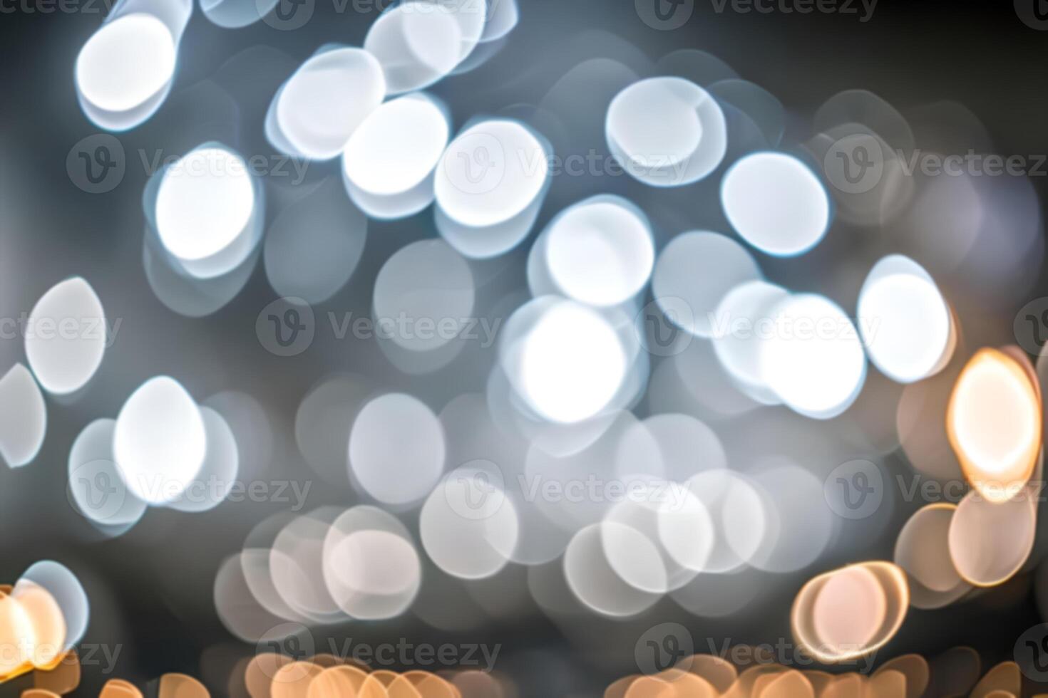 Blur or bokeh abstract lot of lighting at night background. Out of focus dreamy busy night life effect. photo