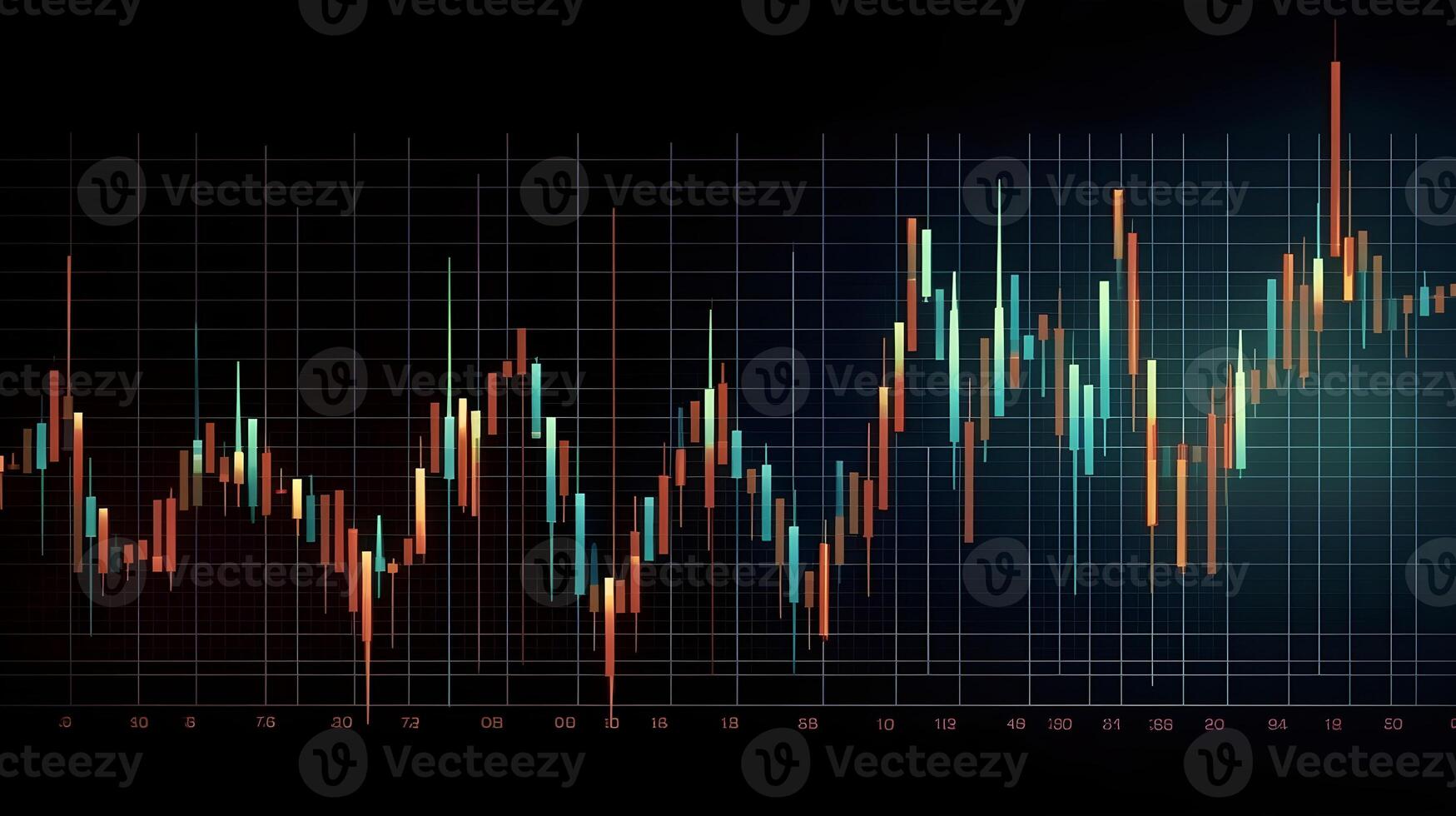 Business future technology market economic investment and money concept background or backdrop. Common forex and commodity exchange with colorful graphics interface. AI Generated. photo