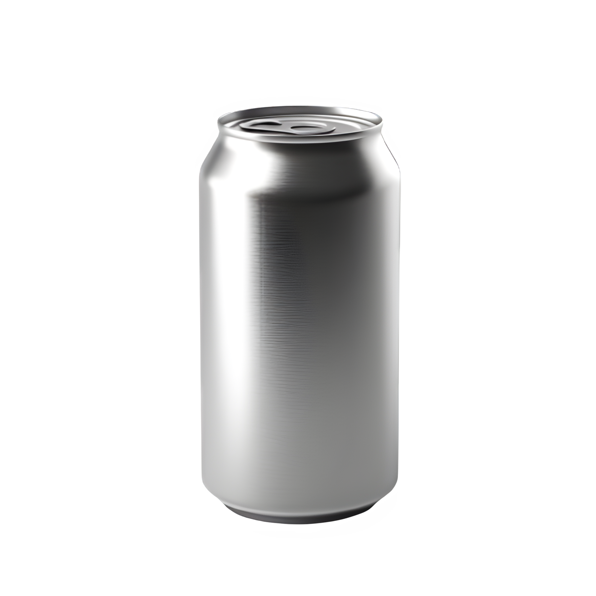 canned drink packaging isolated on transparent background, empty canned