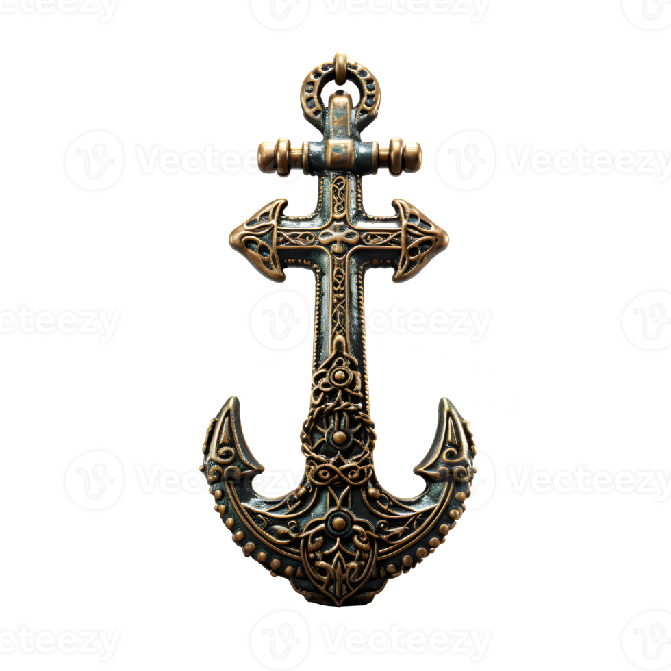 anchor png ,antique iron anchor isolated on transparent background
