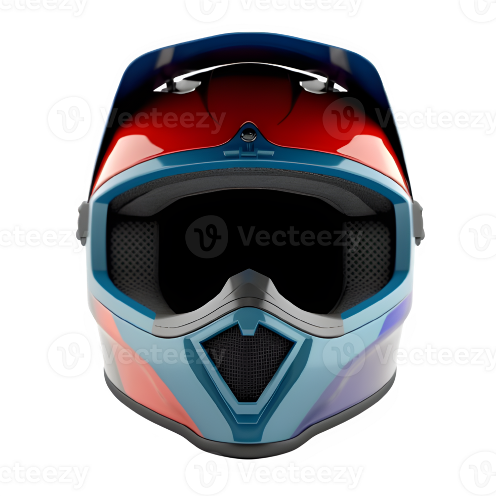 dirt bike helmet isolated on transparent background ,motocross helmet ,generative ai png