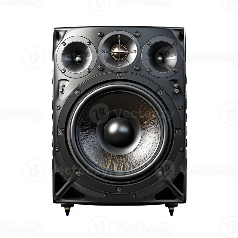 music speaker isolated on transparent background ,music player cut out generative ai png