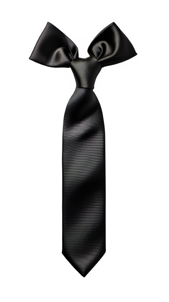 Black tie isolated on transparent background ,necktie isolated png ,generative ai