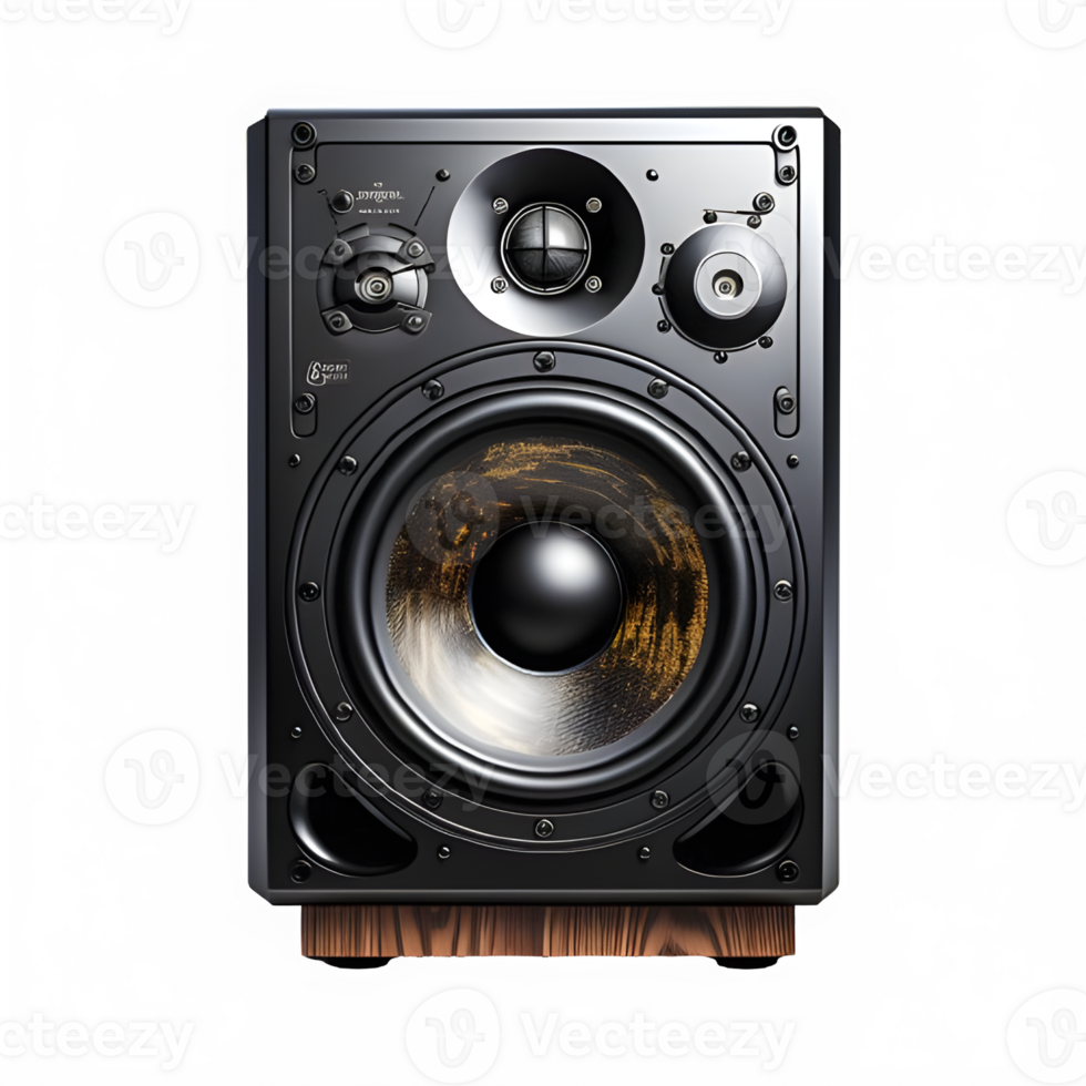 music speaker isolated on transparent background ,music player cut out generative ai png