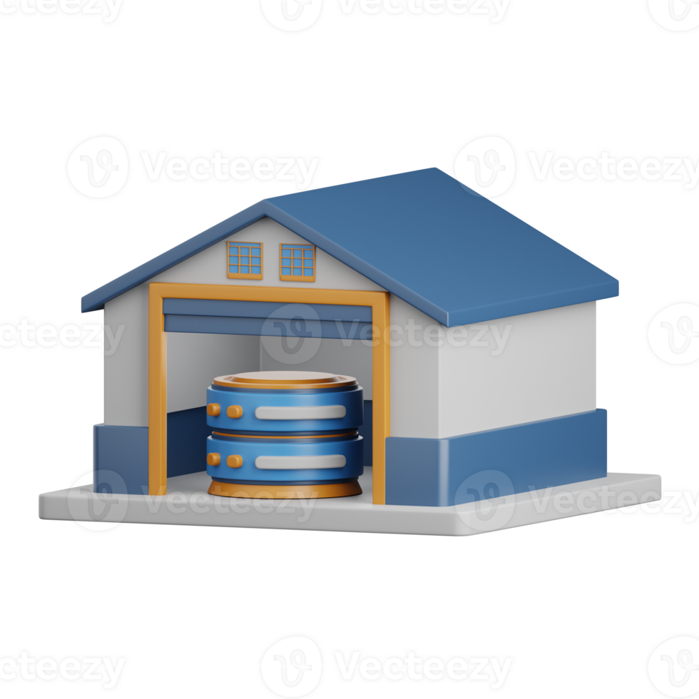 3d rendering on premise isolated useful for cloud, network, computing, technology, database, server and connection design element png