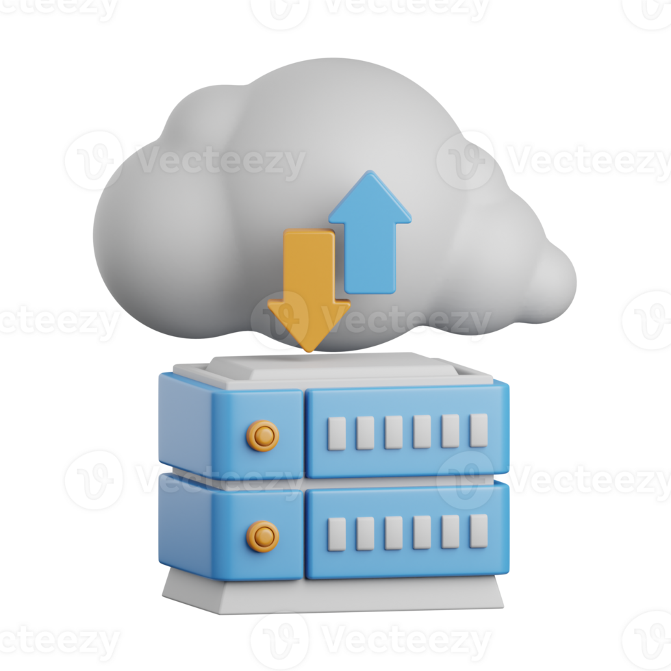 3d rendering big data isolated useful for cloud, network, computing, technology, database, server and connection design element png