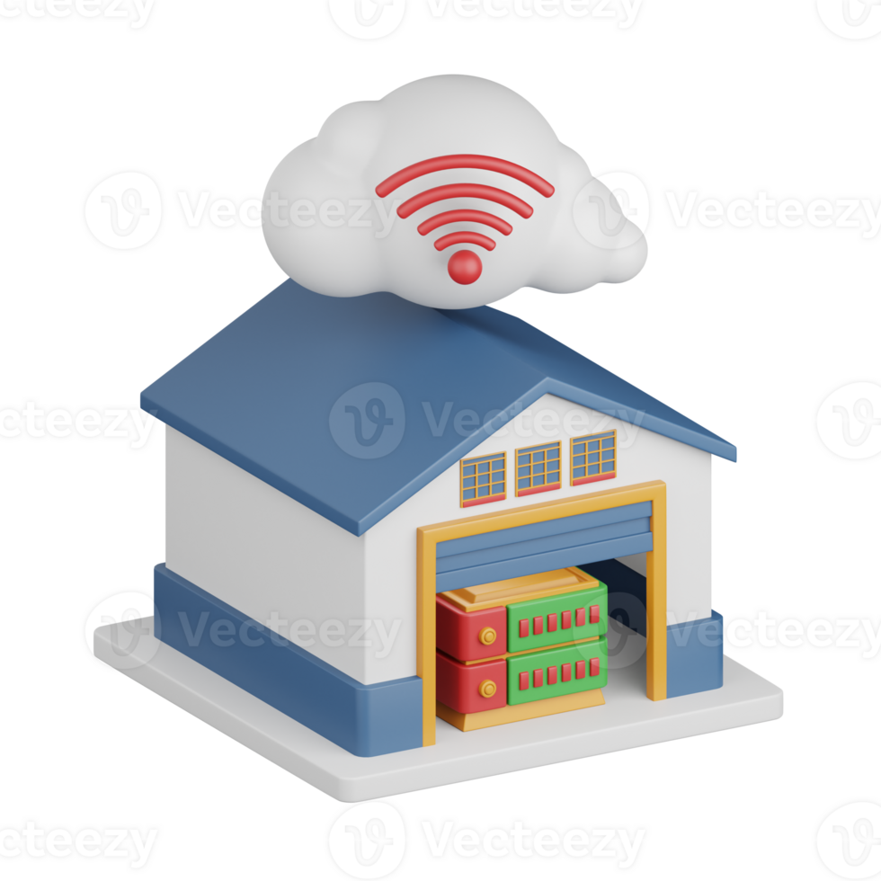 3d rendering data warehouse isolated useful for business, analytics, web, money and finance design png