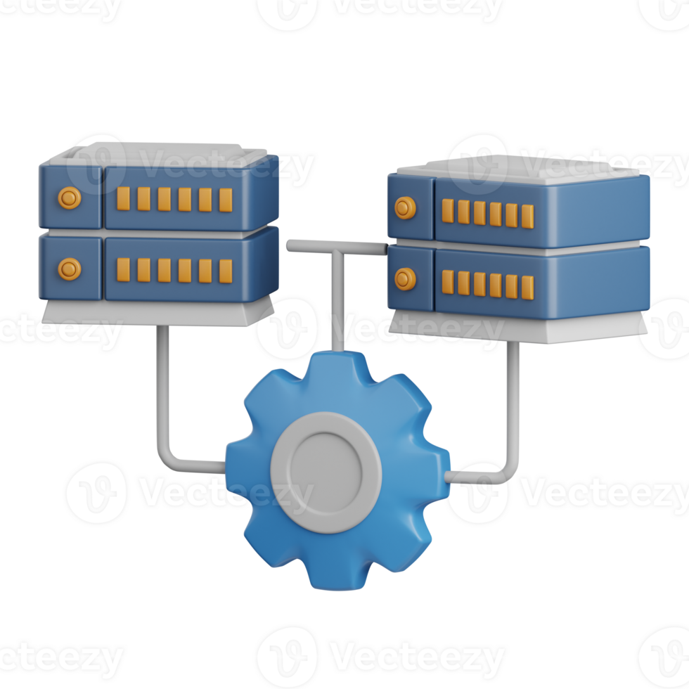 3d renderen gegevens geïntegreerde geïsoleerd nuttig voor wolk, netwerk, computergebruik, technologie, databank, server en verbinding ontwerp element png