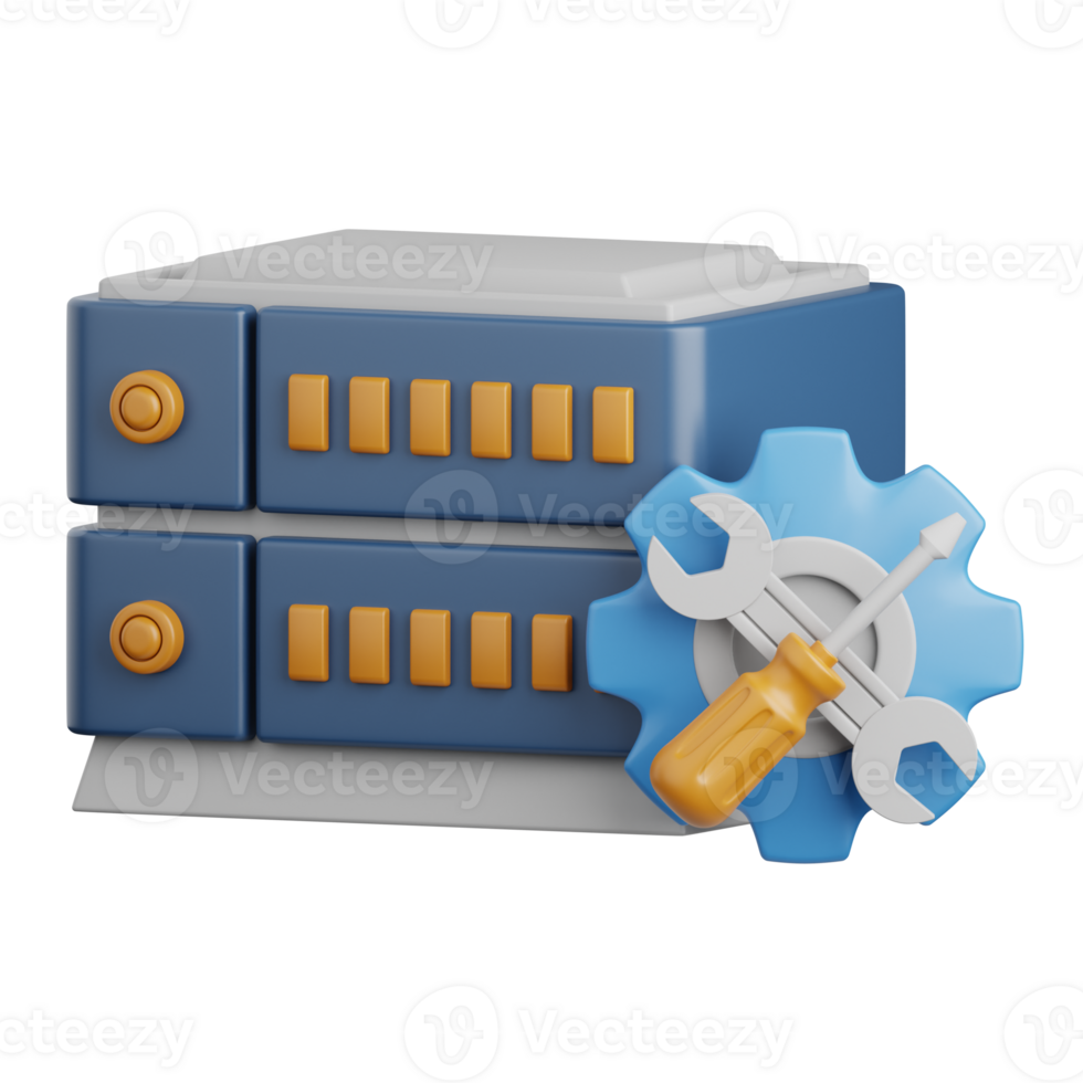 3d rendering server maintenance isolated useful for cloud, network, computing, technology, database, server and connection design element png