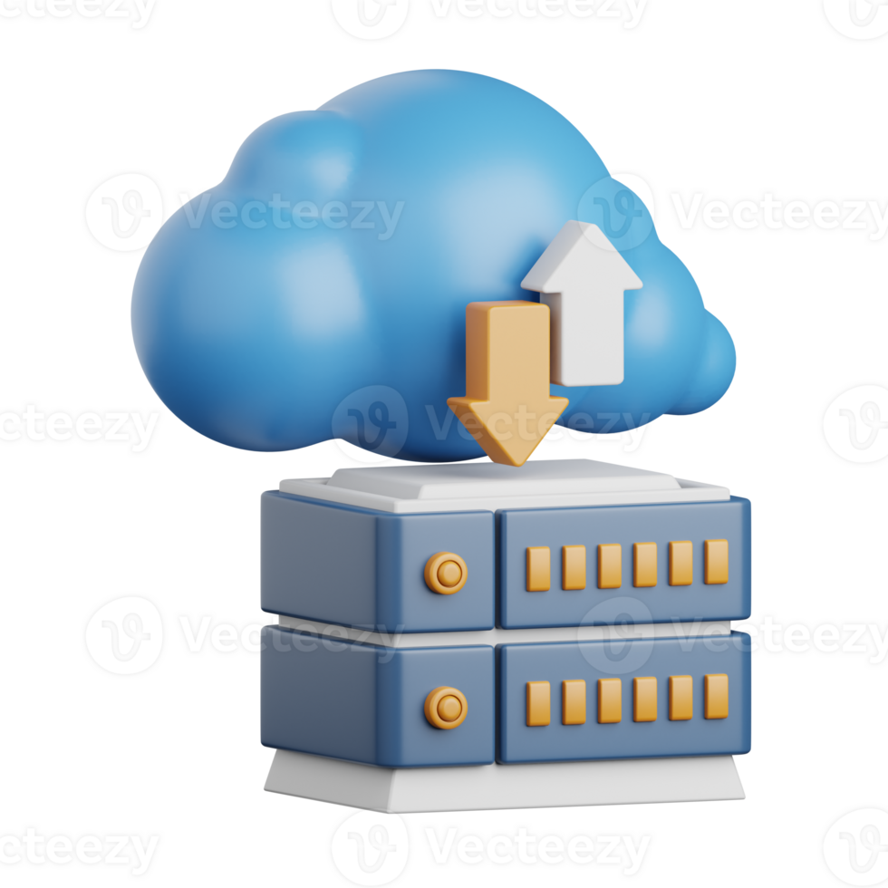 3d rendering big data isolated useful for cloud, network, computing, technology, database, server and connection design element png