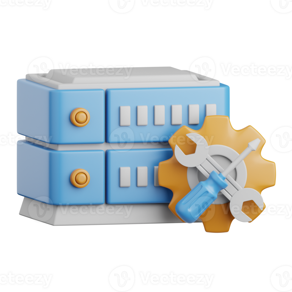3d rendering server maintenance isolated useful for cloud, network, computing, technology, database, server and connection design element png