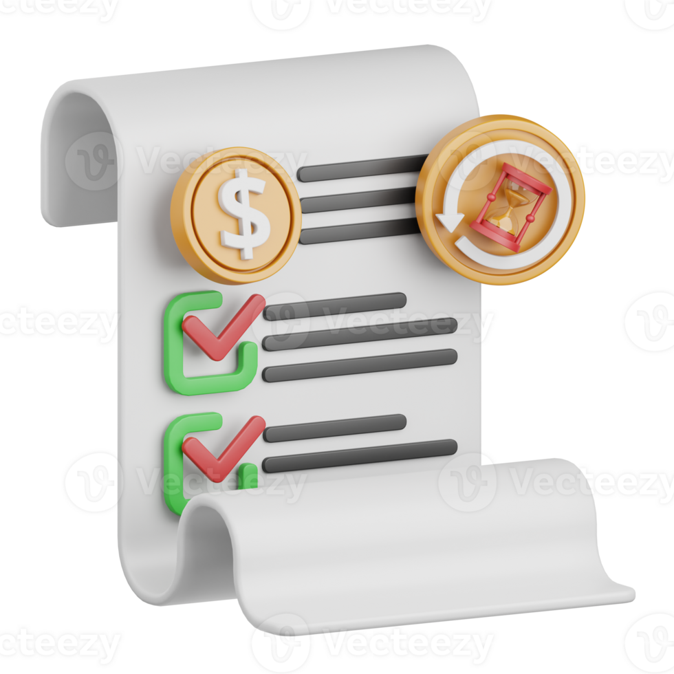 3d rendering transaction history isolated useful for payment, money and transaction design element png