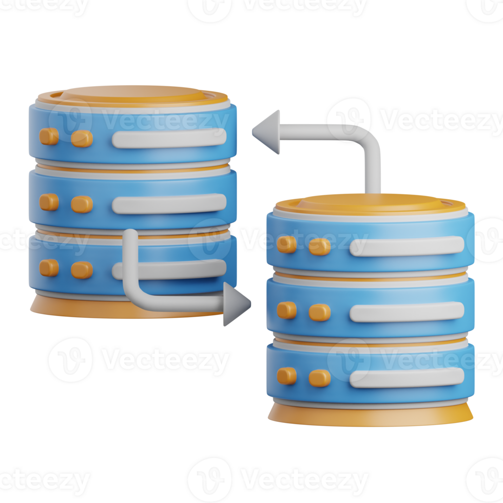 3d rendering server data isolated useful for cloud, network, computing, technology, database, server and connection design element png