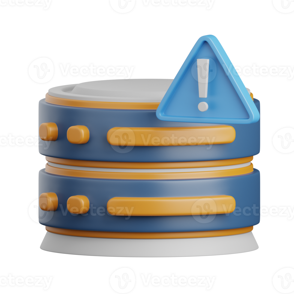 3d rendering server error isolated useful for cloud, network, computing, technology, database, server and connection design element png