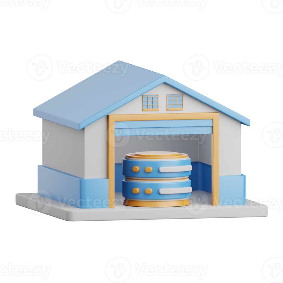 3d rendering on premise isolated useful for cloud, network, computing, technology, database, server and connection design element png