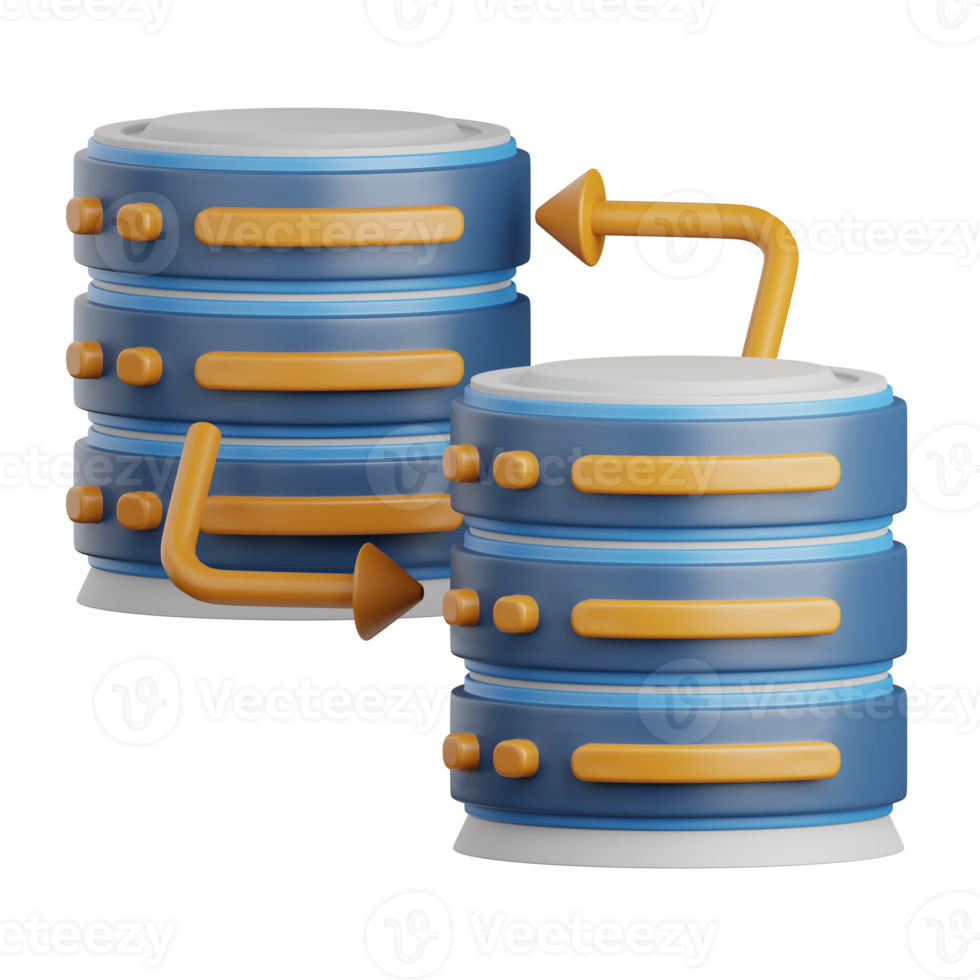 3d rendering server data isolated useful for cloud, network, computing, technology, database, server and connection design element png