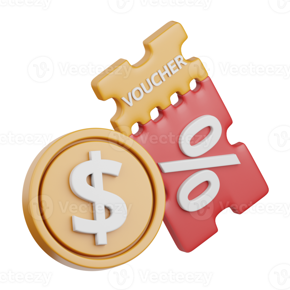 3d rendering payment discount isolated useful for payment, money and transaction design element png