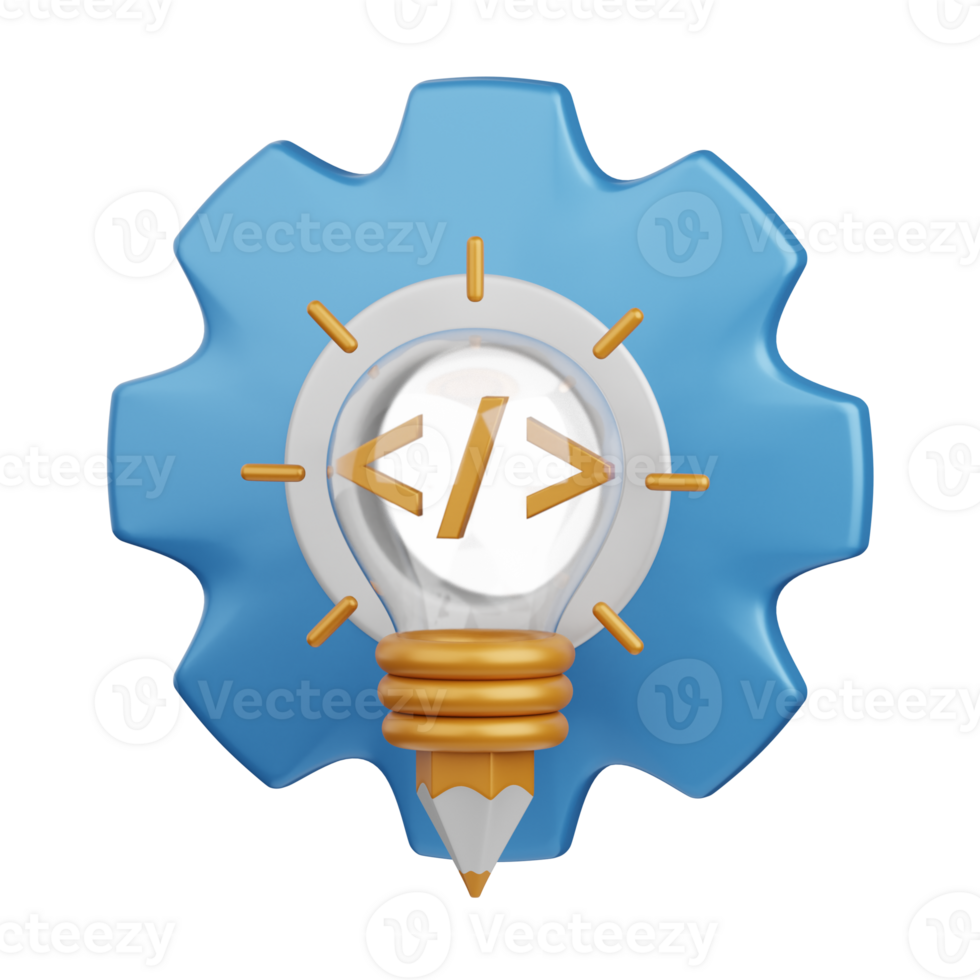 3d rendering creative coding isolated useful for technology, programming, development, coding, software, app, computing, server and connection design element png