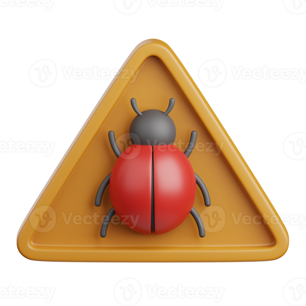 3d rendering bug isolated useful for technology, programming, development, coding, software, app, computing, server and connection design element png