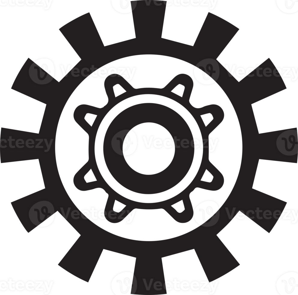 meccanico o ingegnere logo nel piatto linea arte stile png