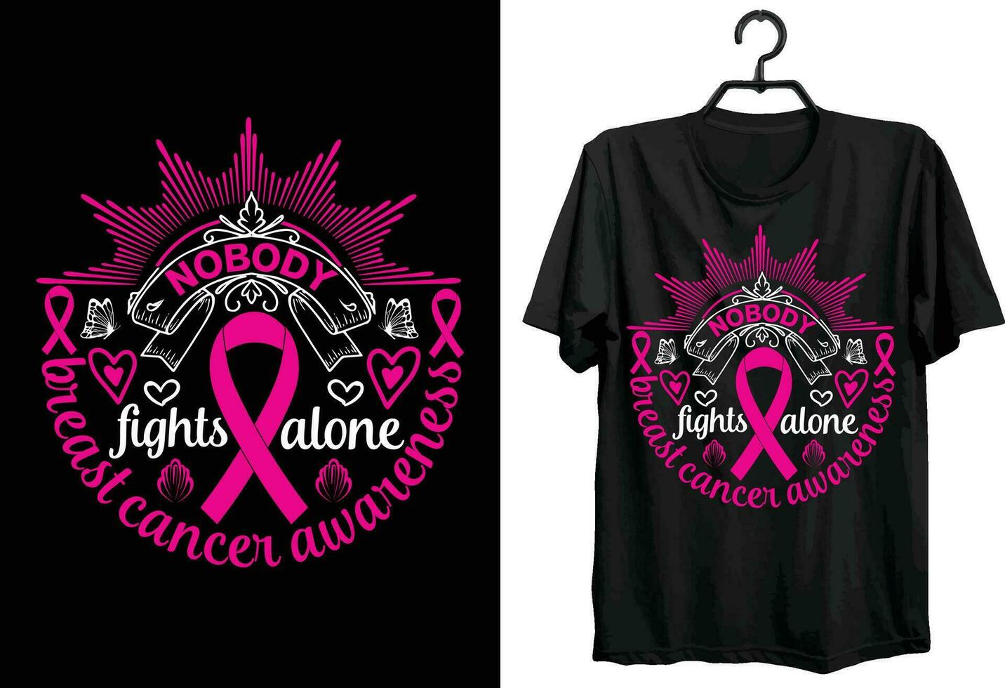 Breast Cancer T-shirt Design. World Breast Cancer Day t-shirt design. custom, Typography And Vector t-shirt design