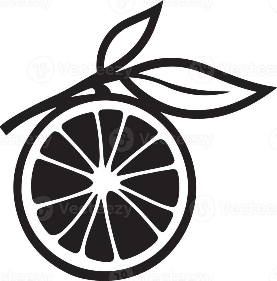 lemon logo in flat line art style png