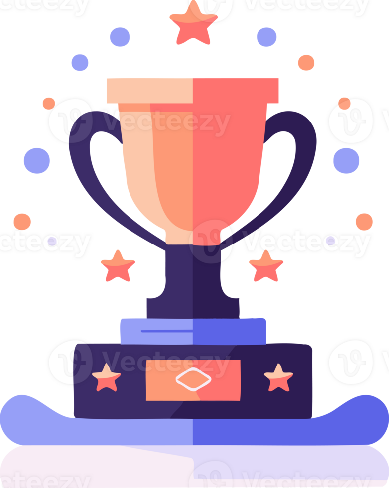Hand Drawn trophies and victories in flat style png