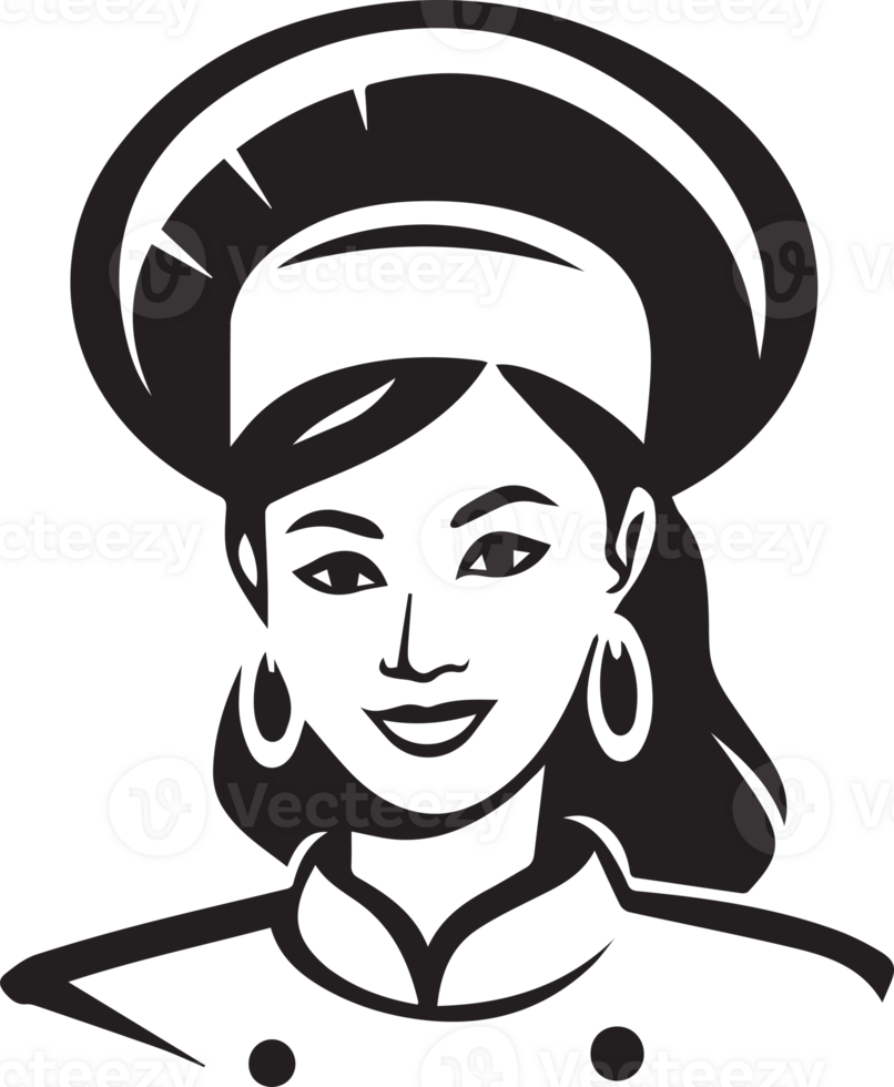 female chef logo in trendy and minimal style 27119728 PNG
